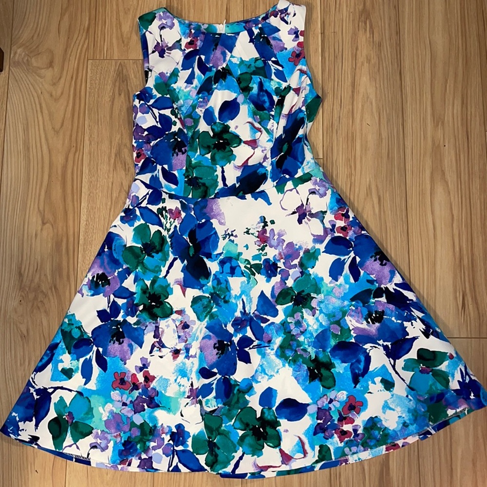 Blue & Green Floral Dress TBD Z